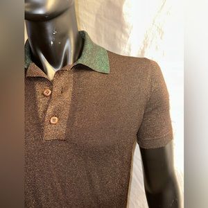 PRADA polo copper and green